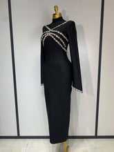 High Quality Women Long Sleeve Shinning Crystal Bodycon Long Bandage Dress Celebirty Elegant Evening Party Luxury Birthday Dress